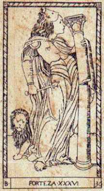 Tarot card - No. B 36, Forteza (Fortitude), Mantegna Tarocchi